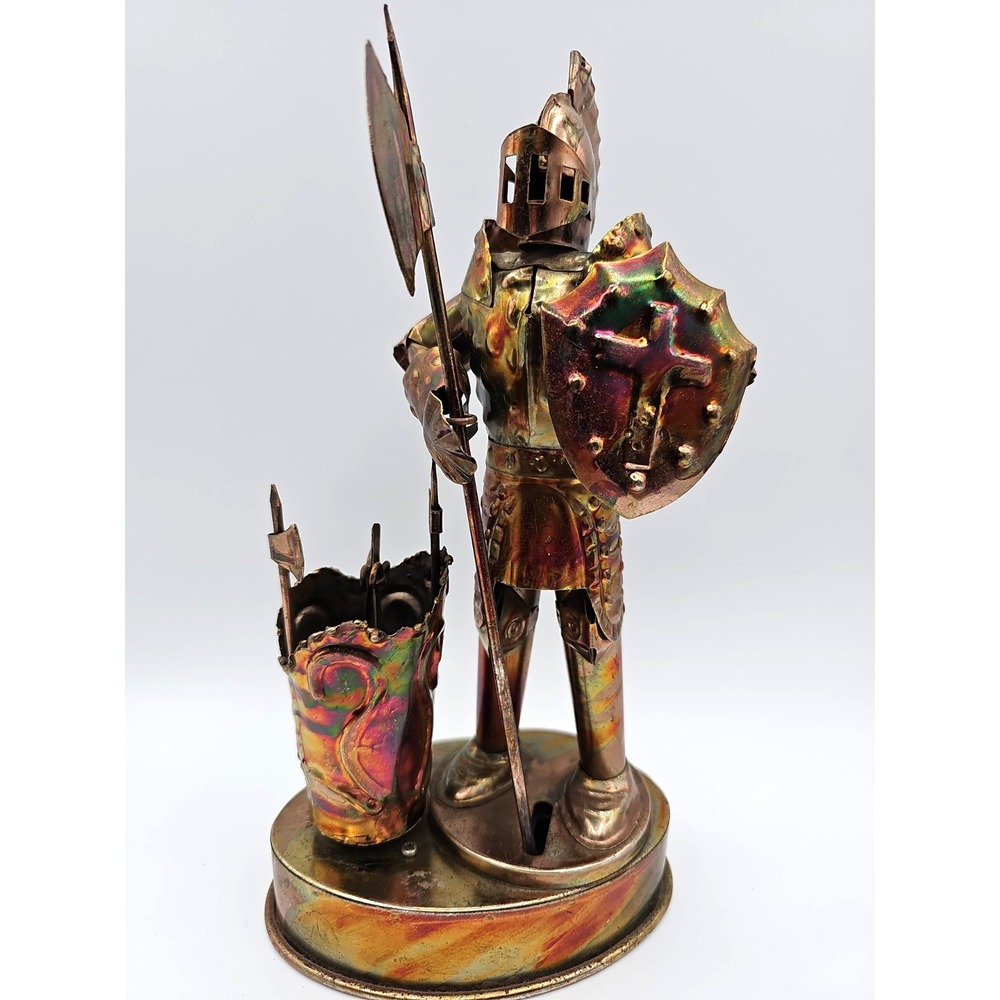 Vintage Medieval Knight Musical Figurine Metal 11" Camelot Moving Item 28122